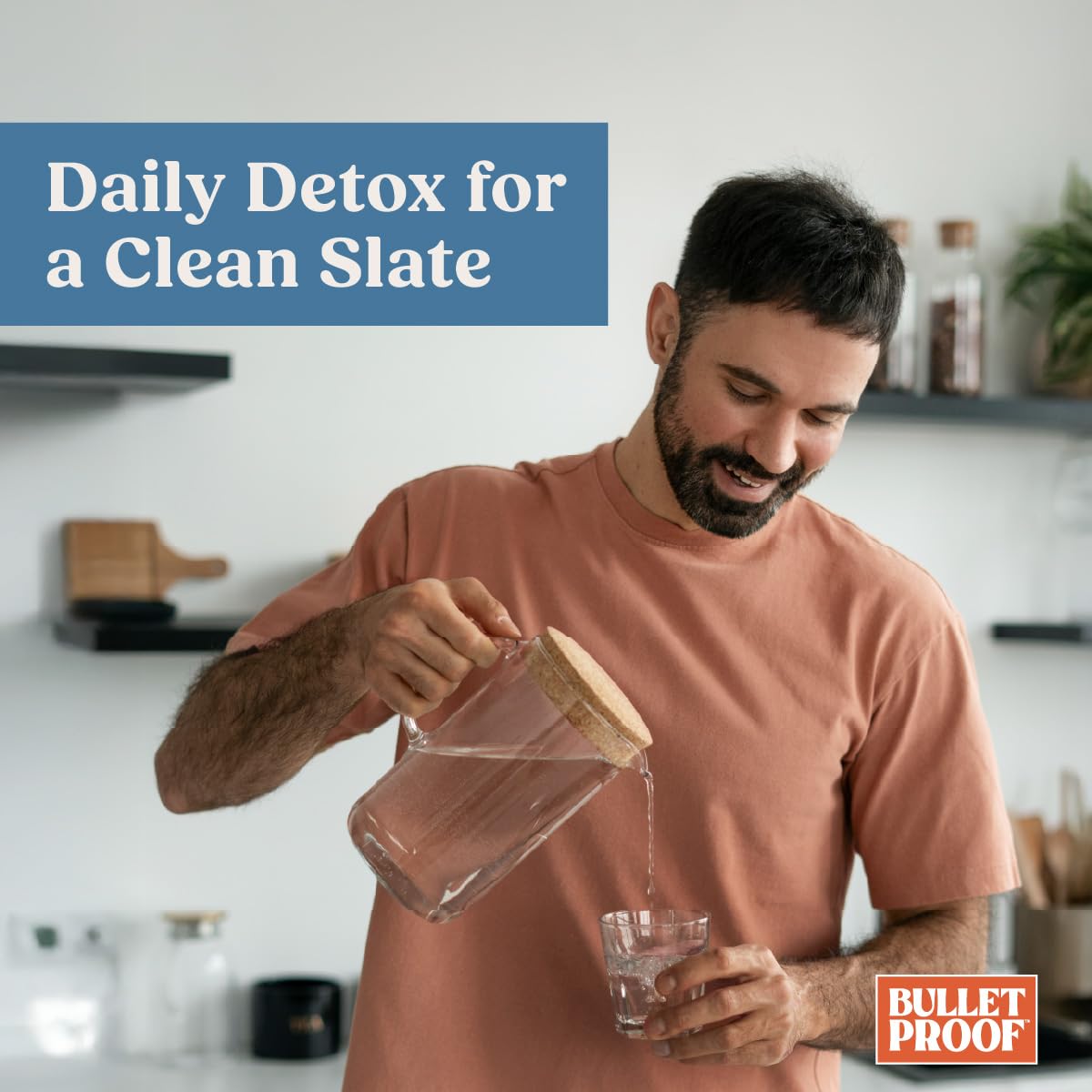 Bulletproof etiqueta con información nutricional y beneficios transparentes