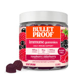 Bulletproof frasco frontal mostrando 60 gomitas y beneficio práctico