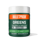 Bulletproof frasco frontal mostrando etiqueta y ventajas para nutrición diaria