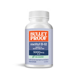 Bulletproof frasco frontal mostrando 60 pastillas y beneficio conveniencia