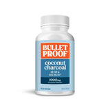 Bulletproof frasco frontal mostrando 90 cápsulas y ventaja de uso portátil