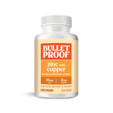 Bulletproof envase frontal de Zinc with Copper mostrando diseño y cantidad