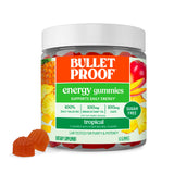 Bulletproof envase frontal de Gomitas Tropical Energy sin azúcar, fácil integración diaria