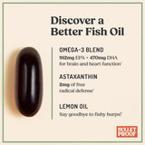Bulletproof ingredientes: krill y aceites de pescado mostrando fuente salvaje y calidad