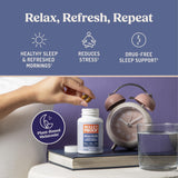 Bulletproof Frasco abierto con cápsulas Sleep Mode listo para tomar antes de dormir