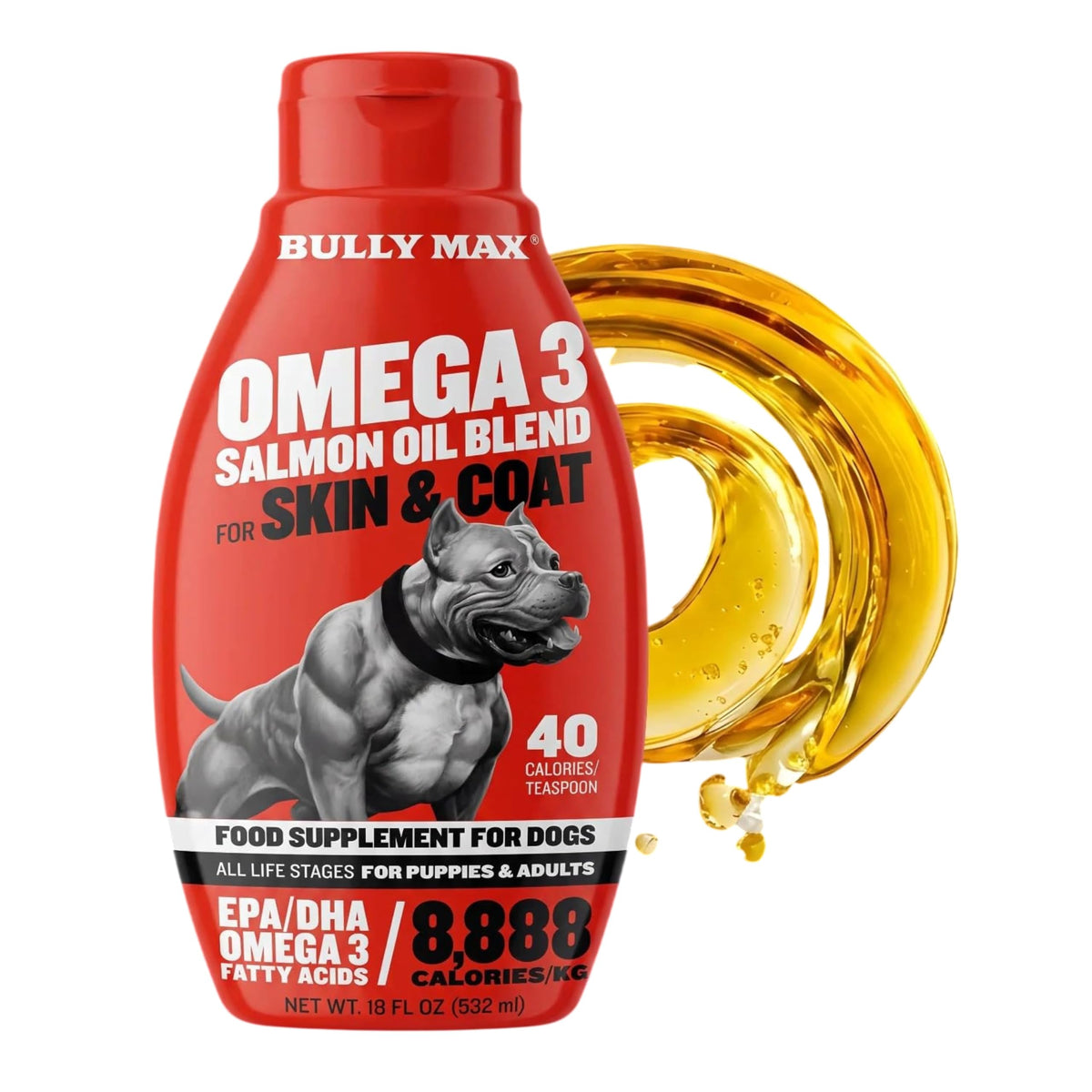 Bully Max frente del envase mostrando el protector nutricional y formato