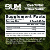 Bum Energy caja abierta con packs visibles para almacenamiento práctico