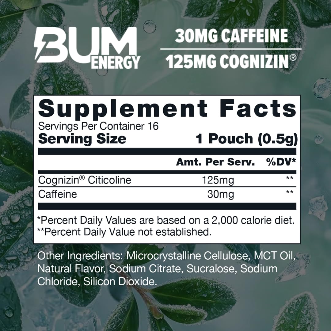 Bum Energy detalle de textura de pouch destaca frescura y sellado