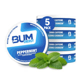 Bum Energy menta frente de lata muestra diseño y portabilidad