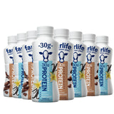 Bundariety frontal del pack de 8 unidades mostrando sabores y aporte de 30 g