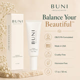 BUNI vulva balm ambiente lifestyle en tocador, transmite rutina íntima discreta