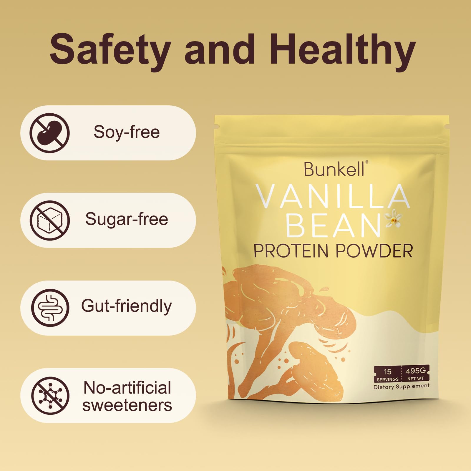 Bunkell producto en cocina con ingredientes, uso cotidiano