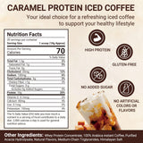 Buporai etiqueta con información nutricional para verificar proteínas y cafeína