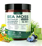 Buporai frasco frontal de gominolas sea moss mostrando envase y cantidad