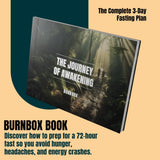 BURNBOX guía paso a paso abierta con instrucciones claras para 3 días