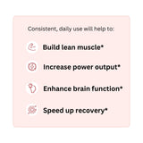 Etiqueta Burst Creatine con información nutricional y dosificación clara