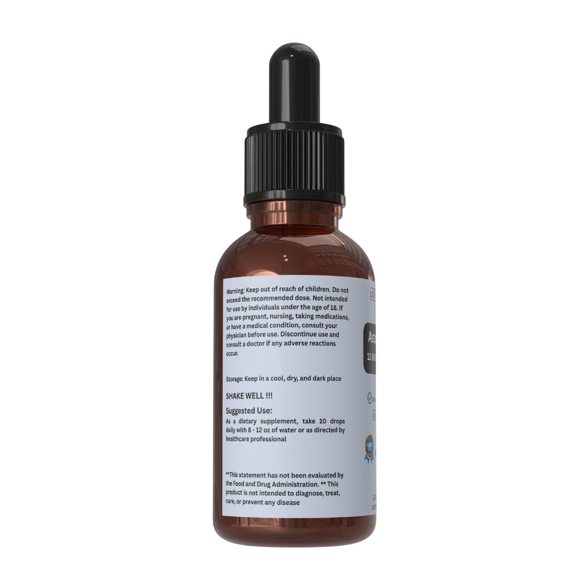 BUY THE CRAVE aceite con astaxantina en primer plano, textura y pureza evidentes