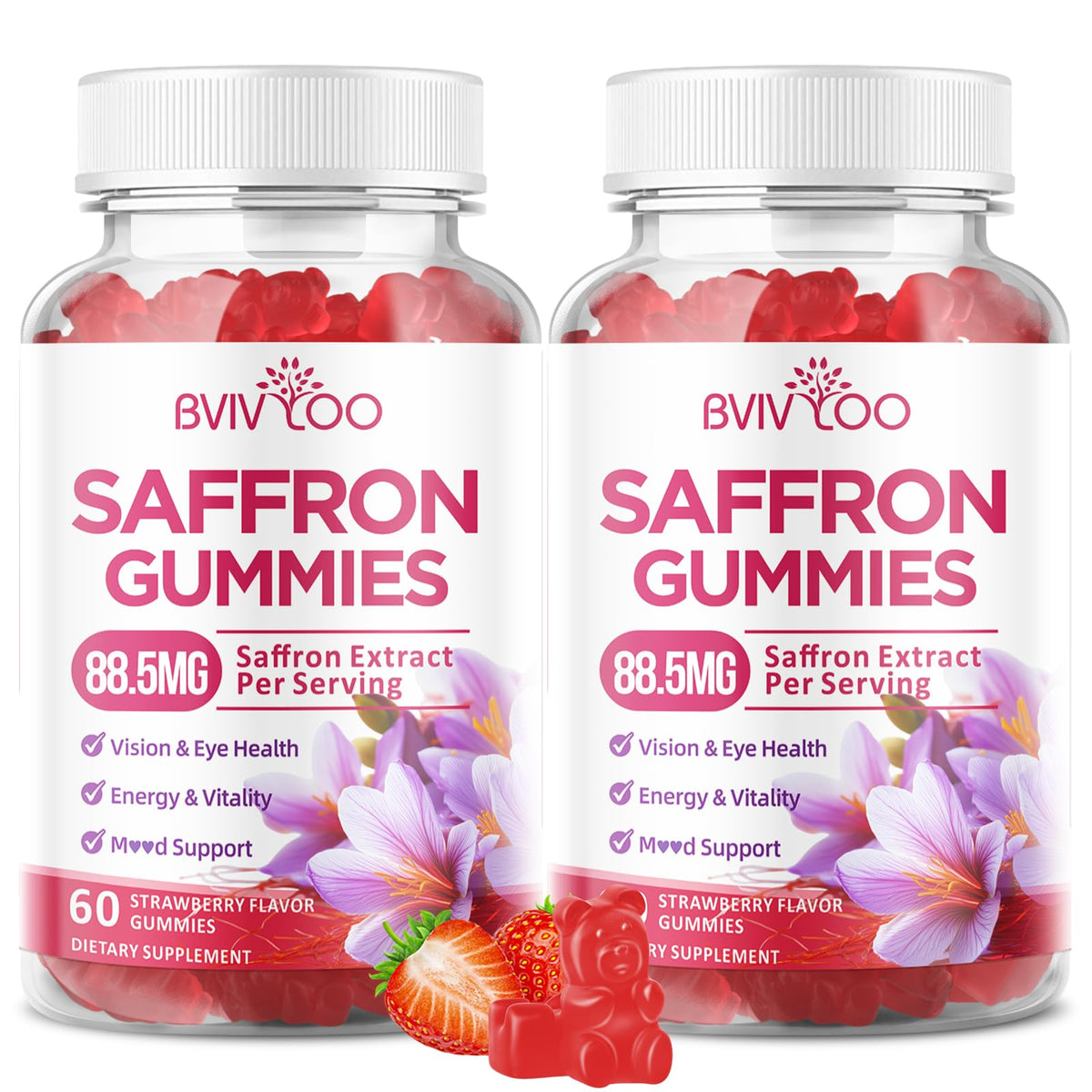 BVIVLOO envase frontal con gominolas y beneficios visibles