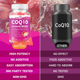 BVIVLOO etiqueta nutricional legible que destaca CoQ10 250 mg y perfil de nutrientes