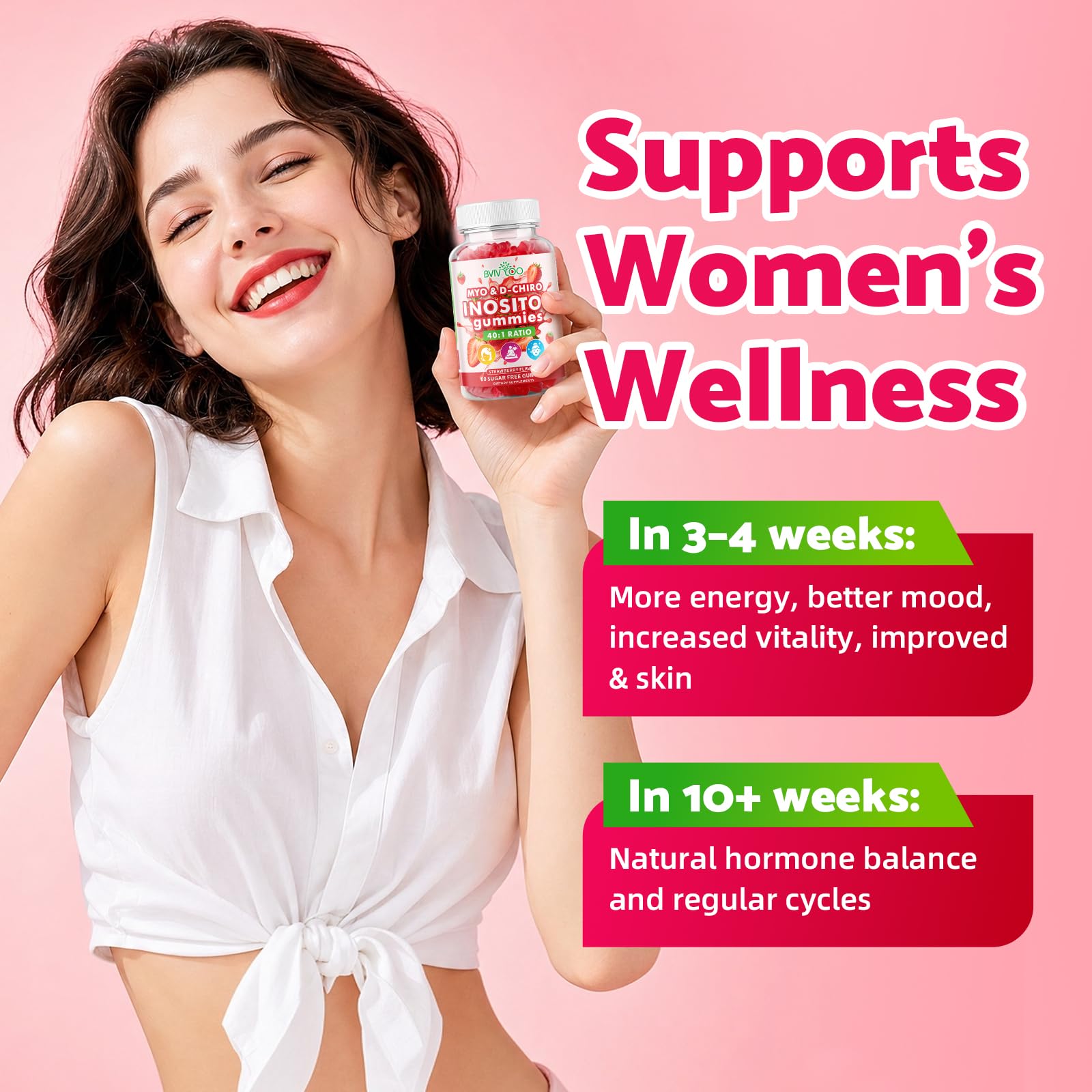 BVIVLOO ingredientes clave mostrados: inositol y micronutrientes
