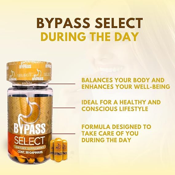 BypassSelect cápsulas detalle textura que sugiere absorción y calidad