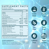 C Calthorvitana etiqueta con lista de vitaminas B, magnesio y extractos