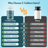C Calthorvitana etiqueta ingredientes destacando vitaminas y extractos estandarizados