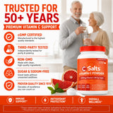 C-Salts cucharadita con porción de 4000 mg mostrando dosificación clara