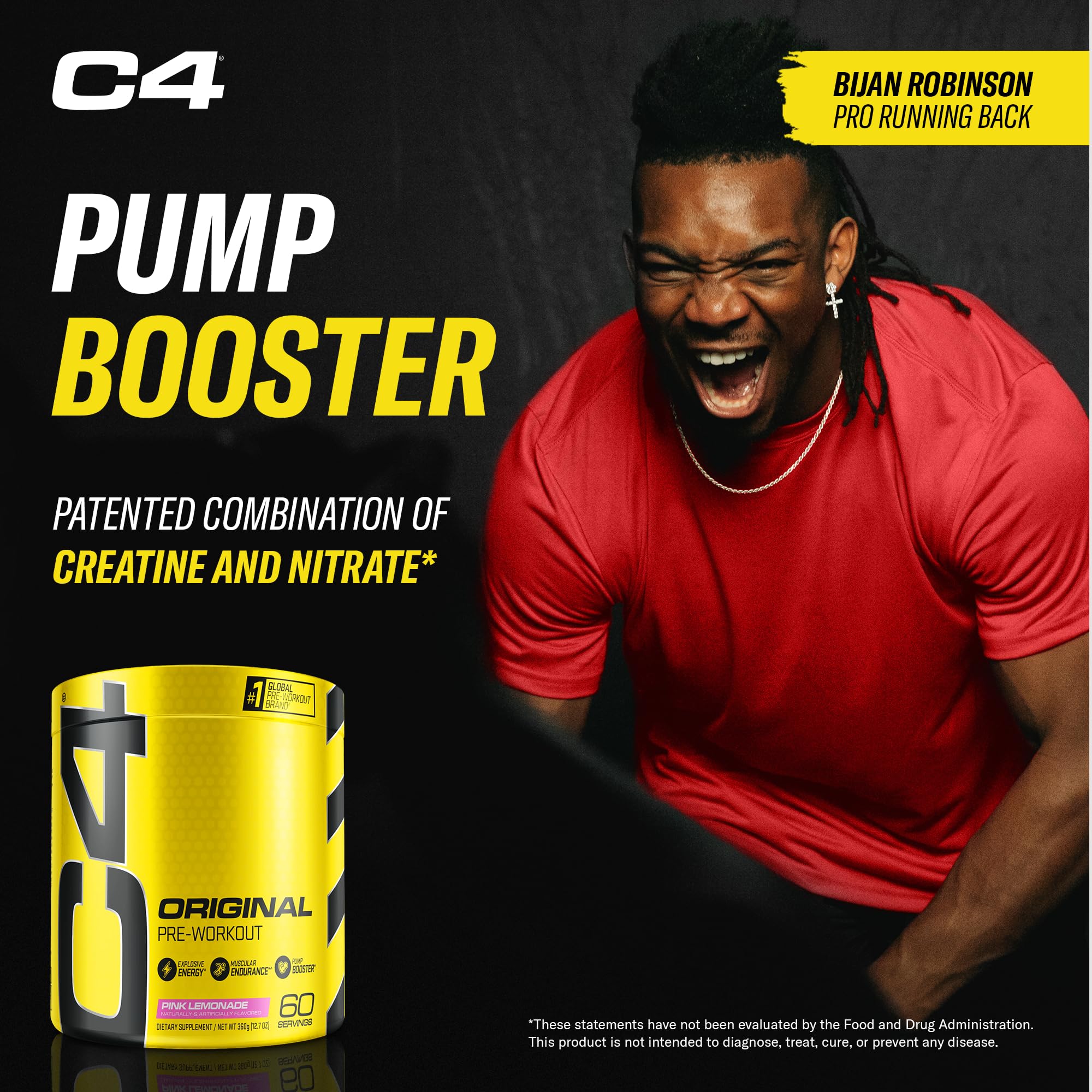 Persona usando C4 antes del entrenamiento en gimnasio para mayor enfoque