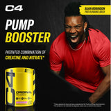 Persona usando C4 antes del entrenamiento en gimnasio para mayor enfoque
