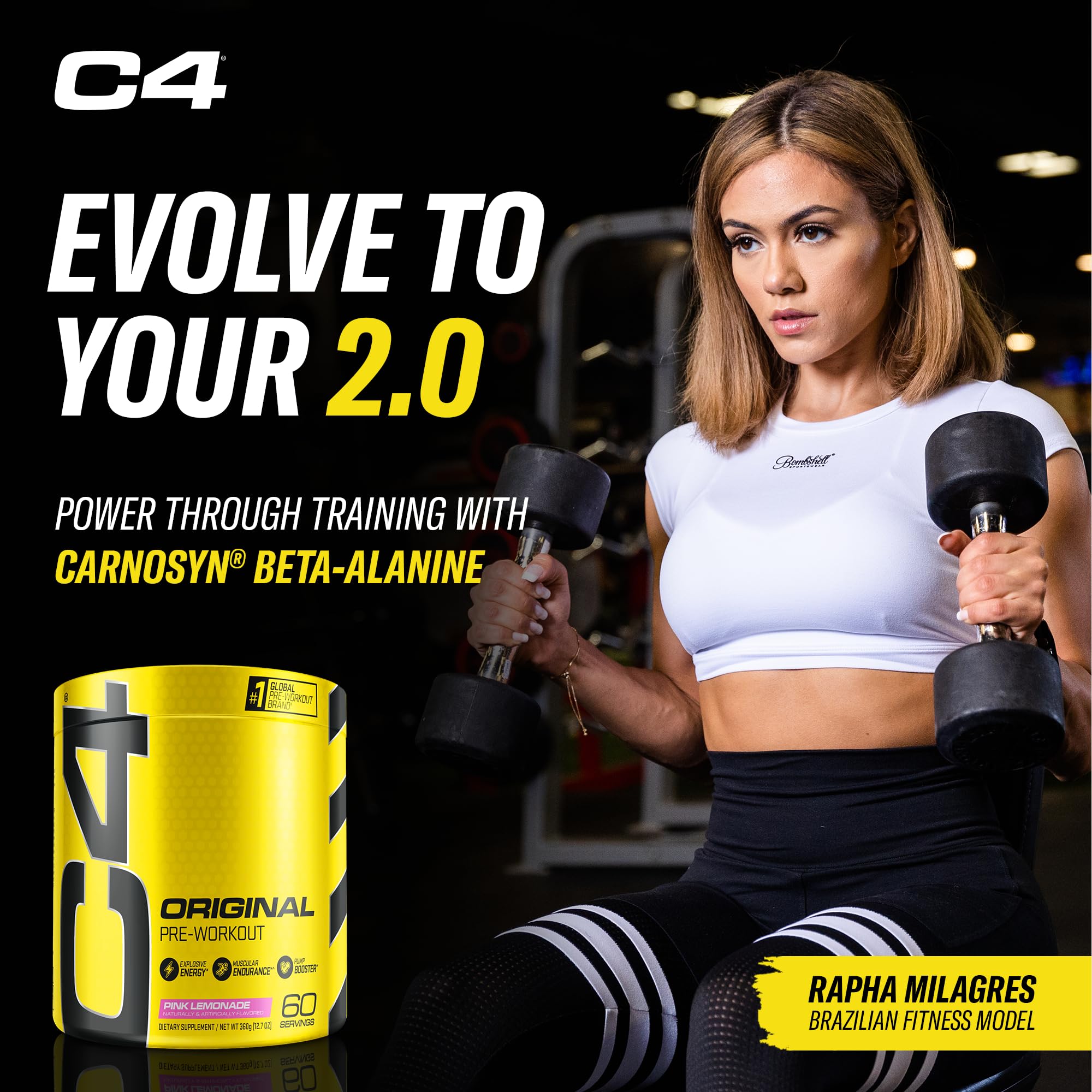 Batido listo de C4 en vaso para consumo inmediato y energía previa