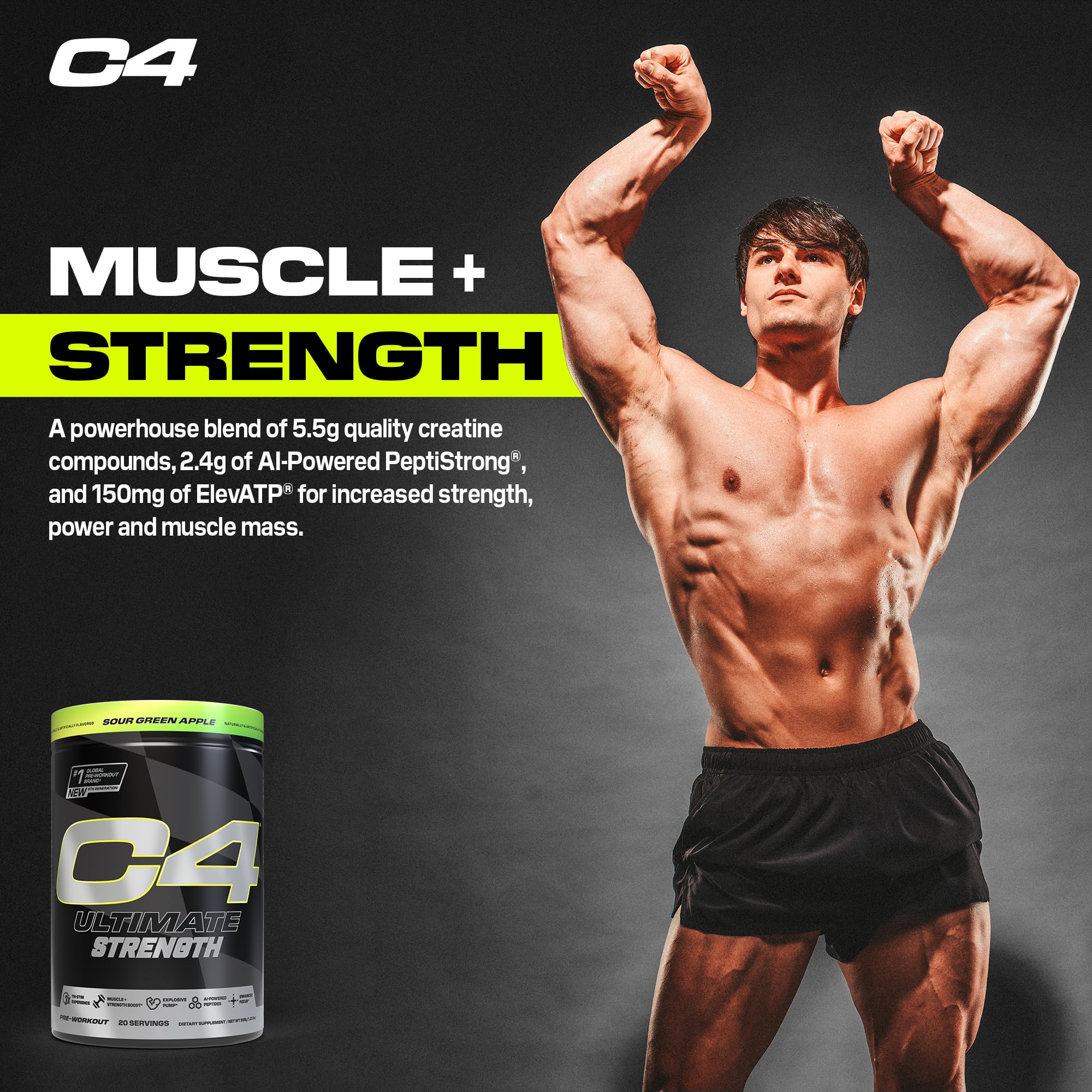 C4 Cellucor etiqueta con lista de ingredientes y dosis, transparencia informativa
