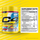 C4 Cellucor textura del polvo en cuchara, mezcla fácil y disolución rápida