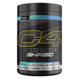 C4 Cellucor frasco frontal mostrando diseño y sabor Frozen Bombsicle, claridad del producto