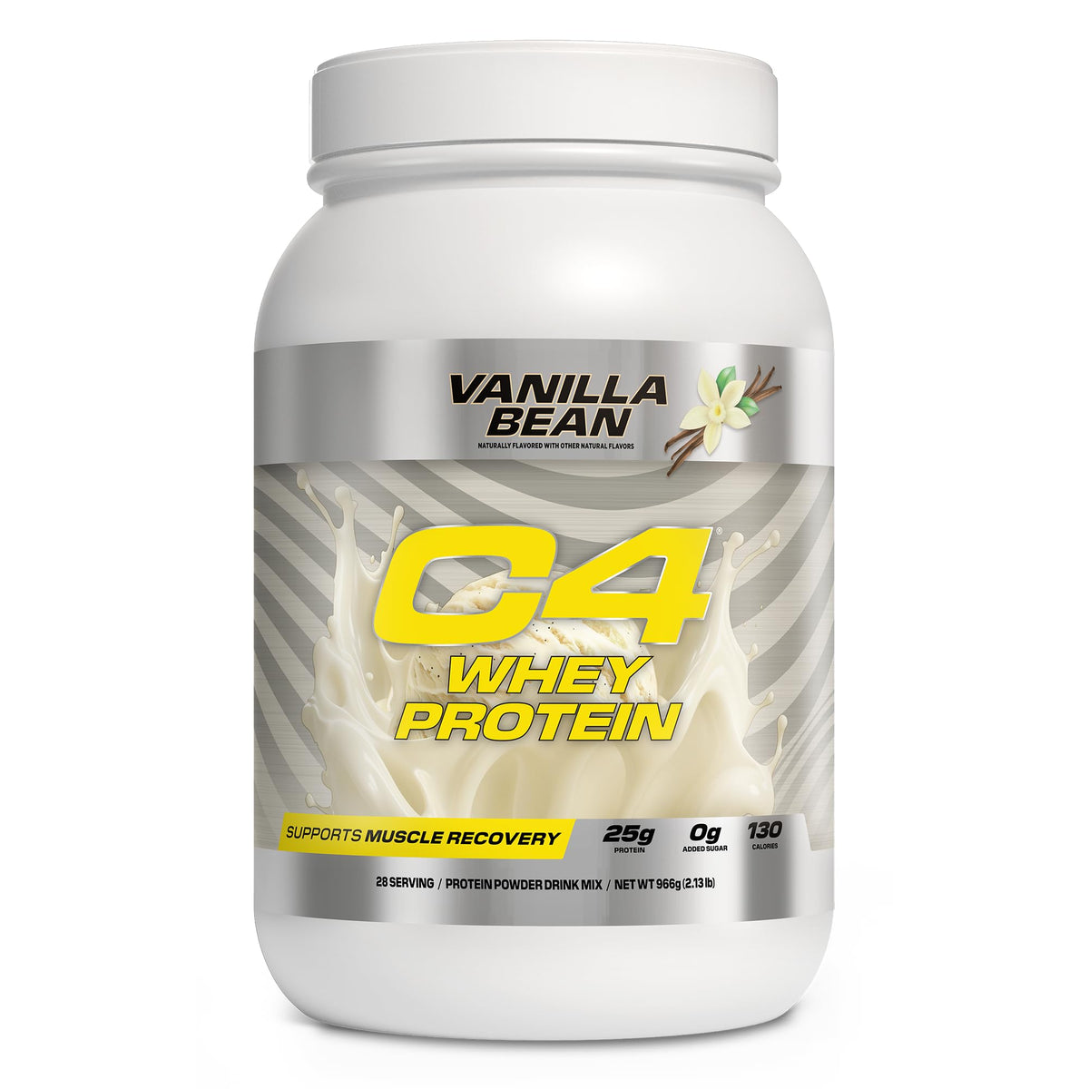 C4 Cellucor envase frontal Vainilla Bean mostrando etiqueta clara y beneficios