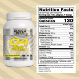 C4 Cellucor textura del polvo Vainilla Bean con aspecto fino y mezcla rápida