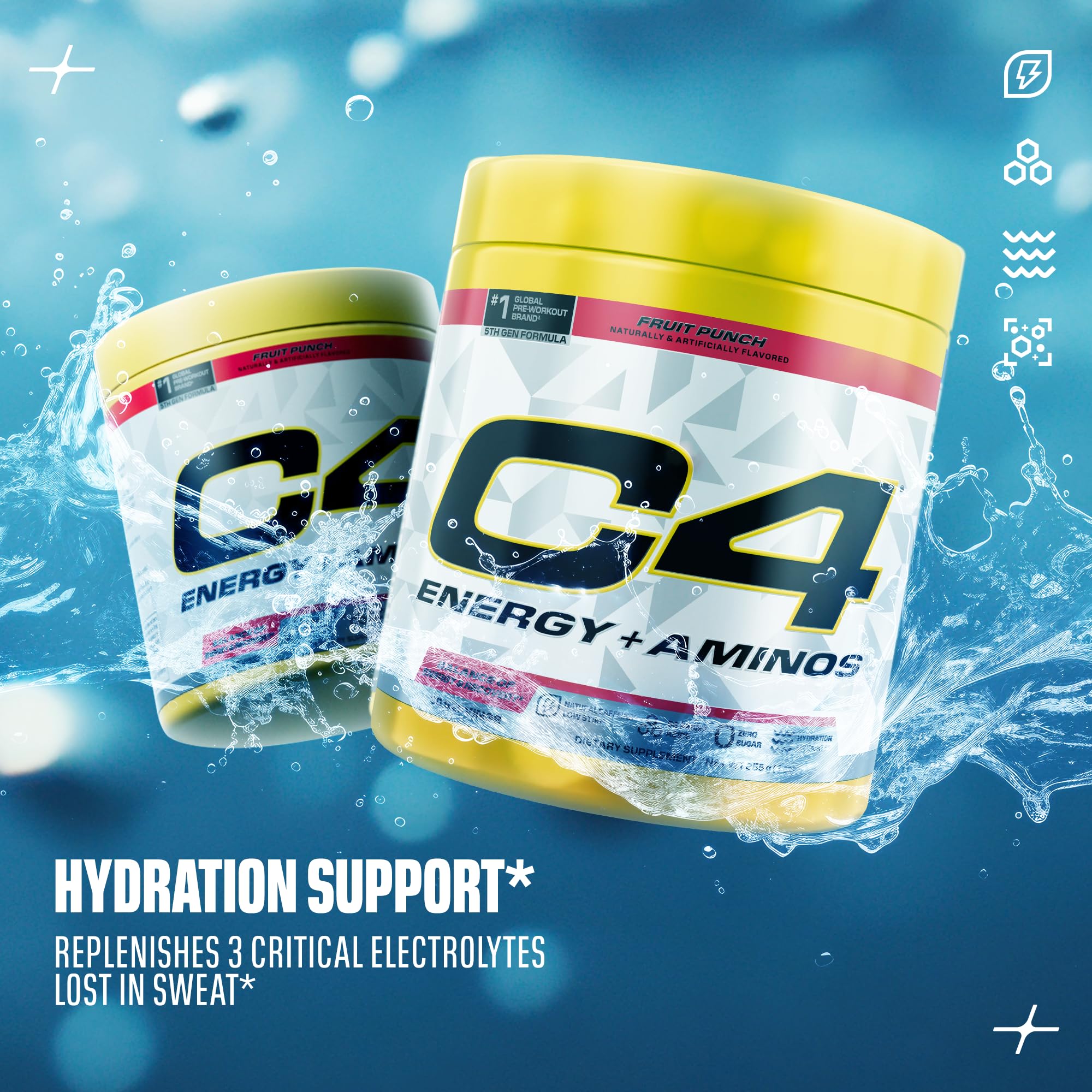 C4 primer plano del color Fruit Punch que sugiere sabor refrescante