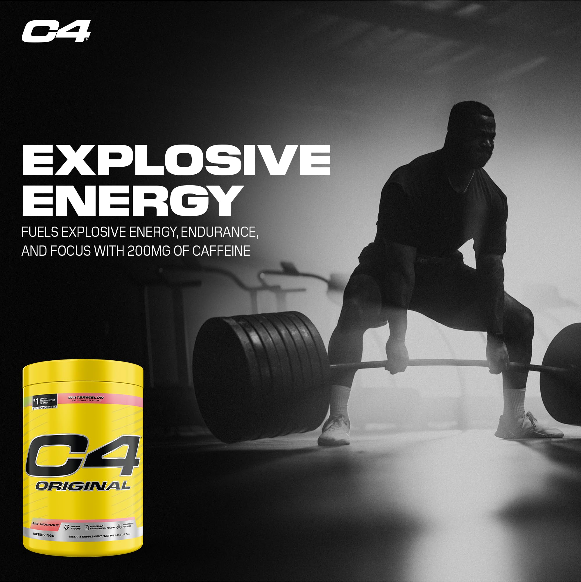 Persona mezclando C4 Watermelon antes del entrenamiento, energía inmediata