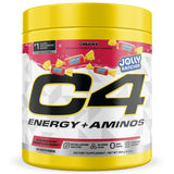 C4 envase frontal Jolly Rancher Cherry mostrando presentación y beneficios