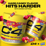 C4 JOLLY RANCHER Cherry atleta mezclando antes de entrenar, energía inmediata