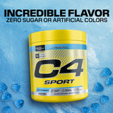 C4 etiqueta NSF Certified for Sport en primer plano, confianza para atletas