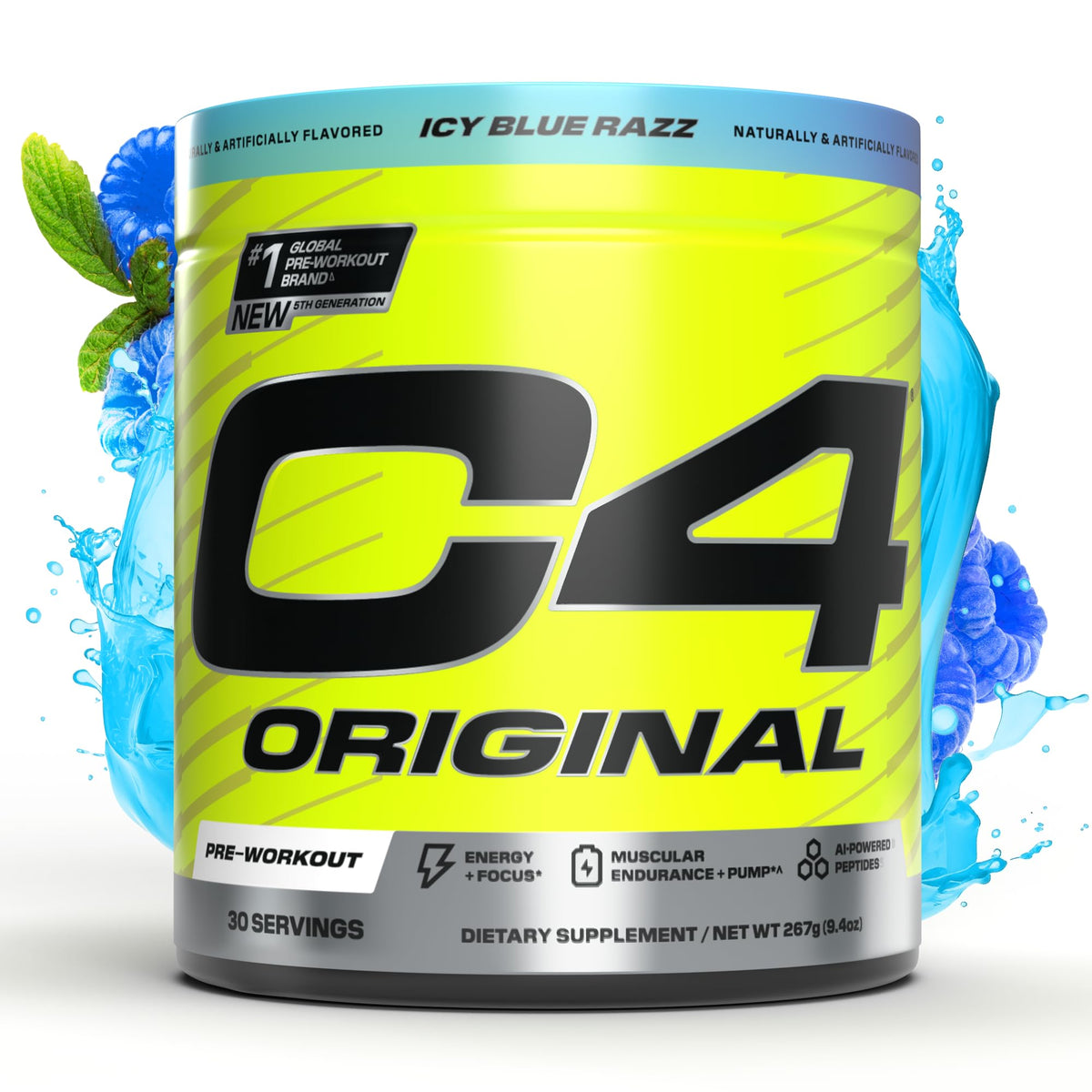 C4 envase frontal mostrando diseño y beneficios energéticos