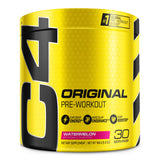 C4 envase frontal Watermelon sin azúcar mostrando 30 servicios y beneficio energía