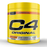 C4 envase frontal Rainbow Blast mostrando la marca y beneficios de energía