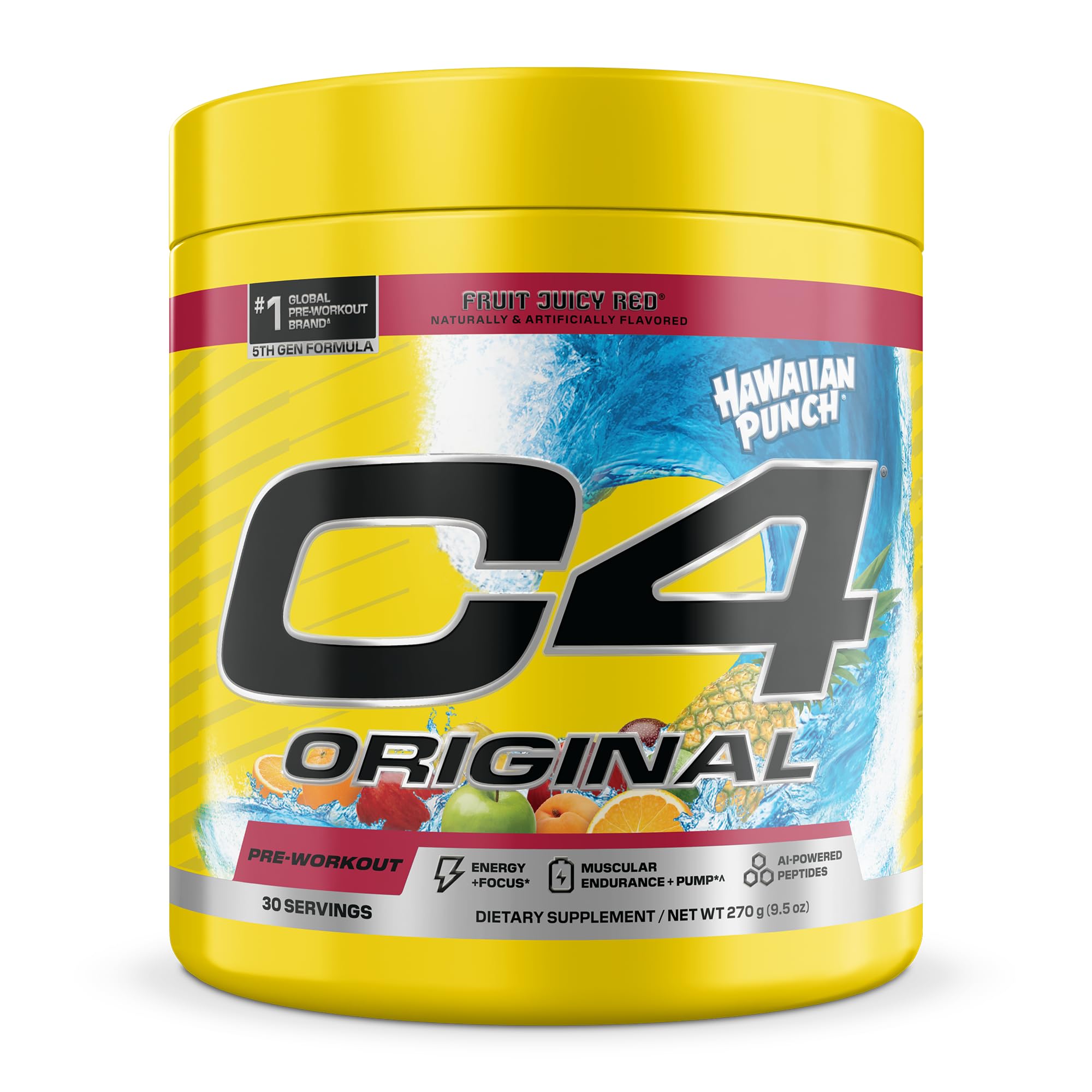 C4 envase frontal Fruit Juicy Red mostrando diseño y volumen