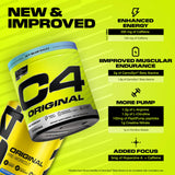 Ingredientes clave de C4 resaltando CarnoSyn y creatina nitrato