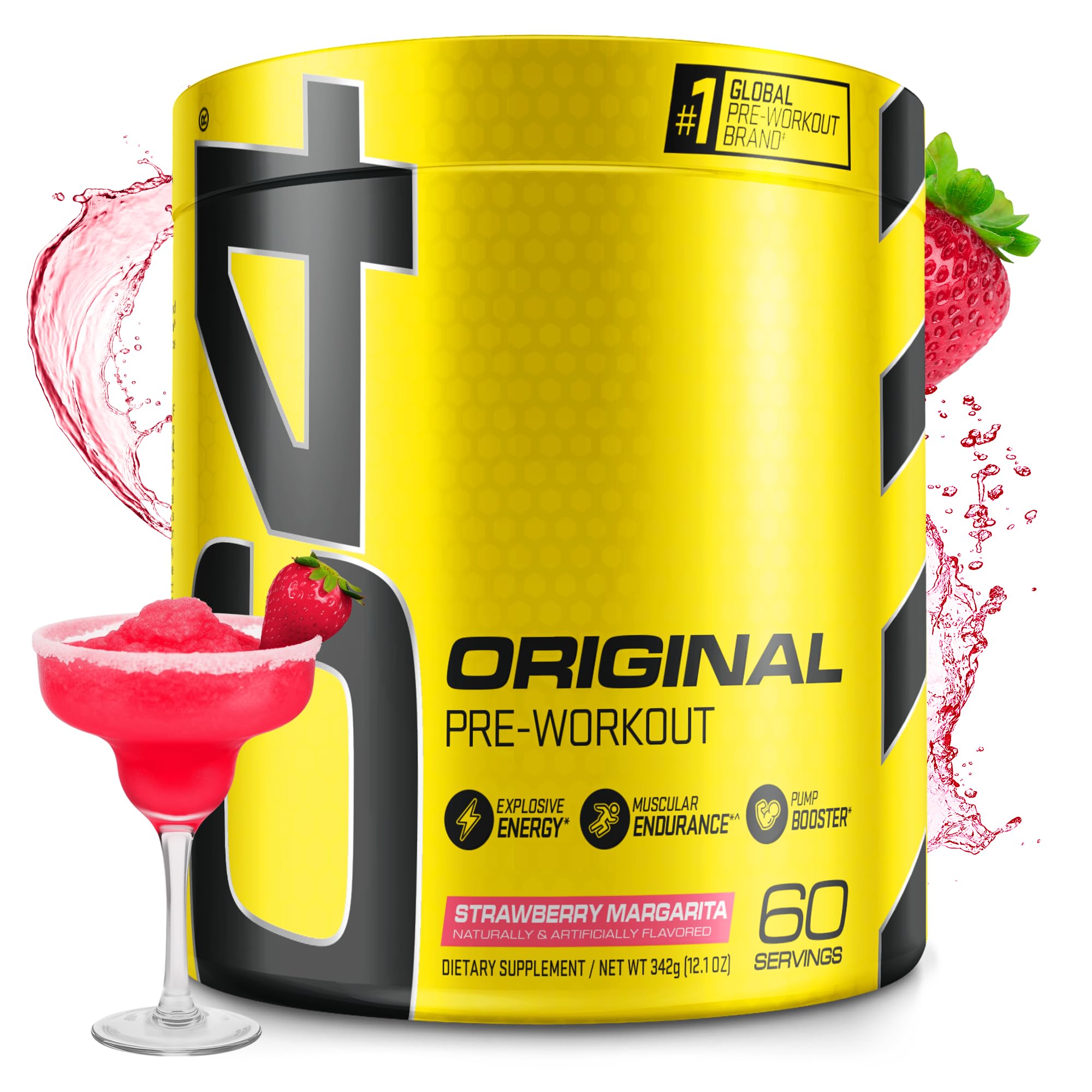 C4 envase frontal Strawberry Margarita mostrando marca y sabor energizante