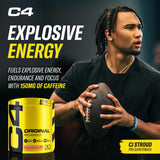 Persona en el gimnasio preparando C4 para mejorar enfoque y rendimiento