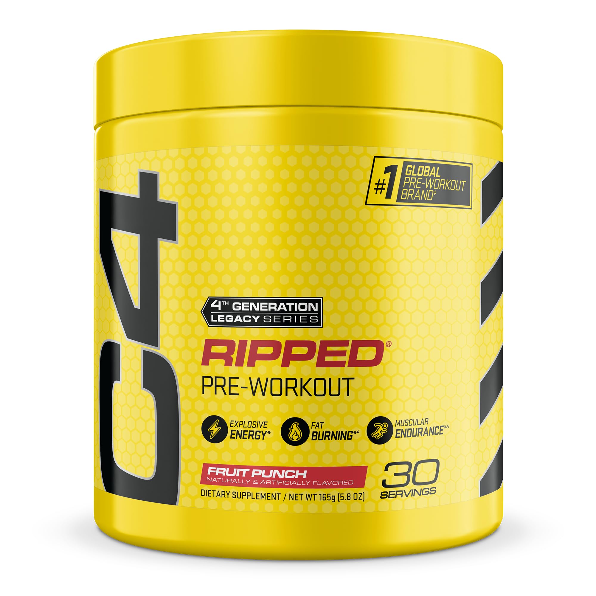 C4 envase Fruit Punch frontal mostrando etiqueta y beneficios energéticos
