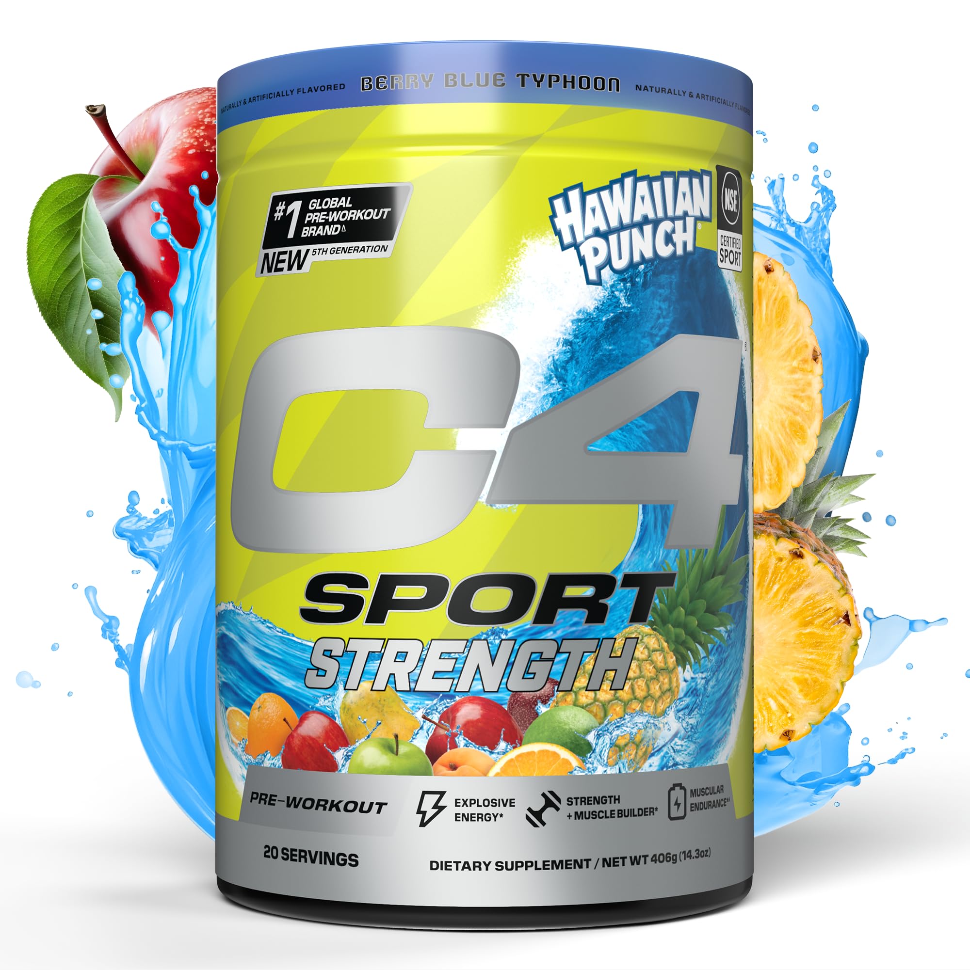 C4 envase frontal mostrando diseño y certificación NSF, confianza y pureza